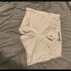 white jean shorts